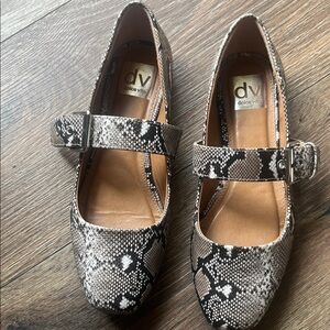 Dolce Vita Snakeskin Pattern Mary Jane Flats